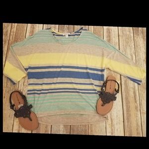 2/$20 COLDWATER CREEK Pretty Striped Top M 10 12